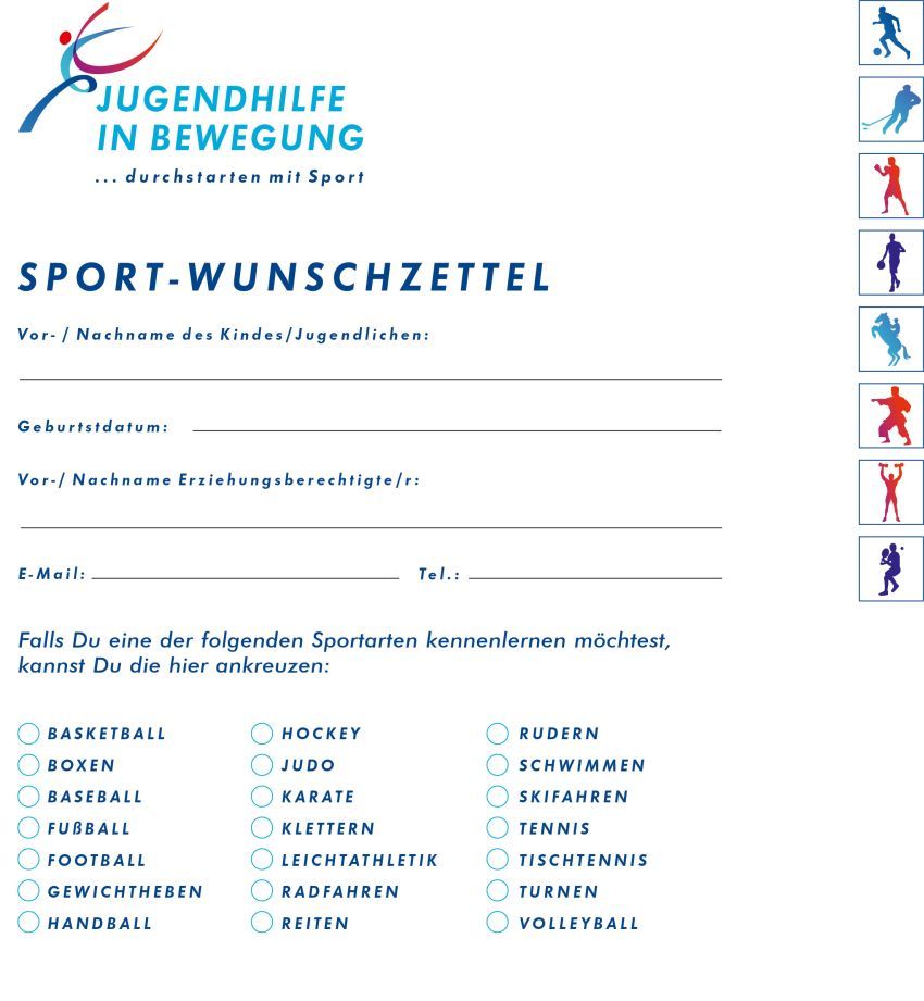 Sportwunschzettel